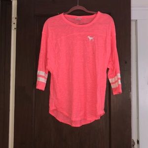 Pink 3/4 sleeve tshirt